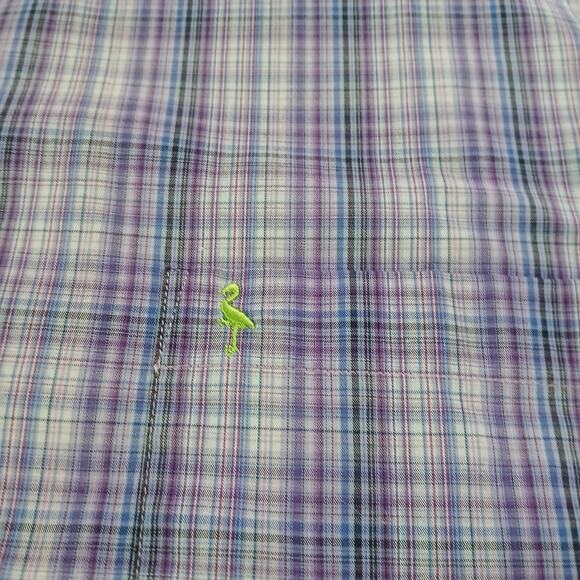 TailorByrd Men's 3XLT Contrast Flipped Cuff Long-Sleeved Button-Up Lavender/Blue - Picture 4 of 14